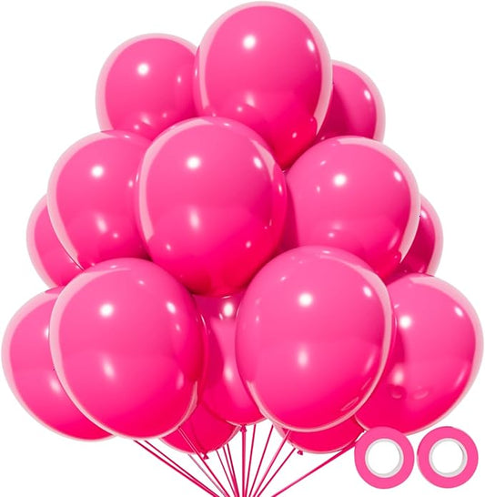 110pcs Hot Pink Balloon 12 inch, Hot Pink Latex Balloons by KUULBELAballoons