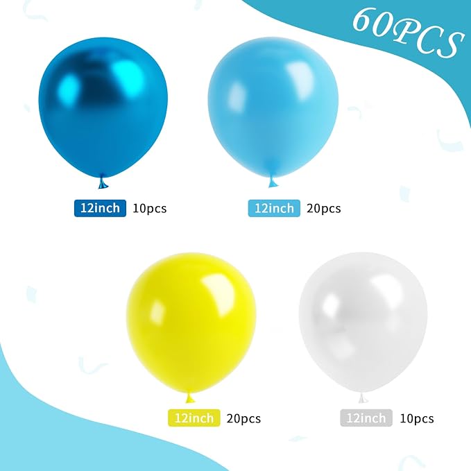 Yellow Blue Clear Balloon - Image 2