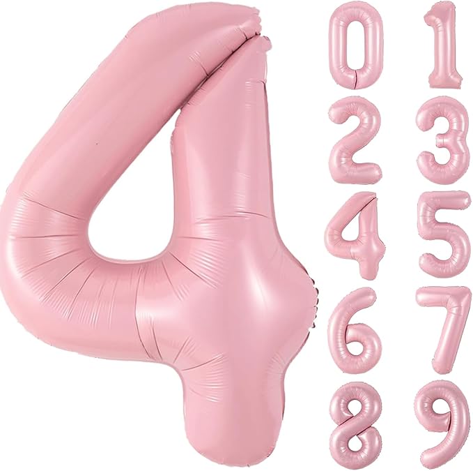 Number Balloons Pink Party Balloon by United-UnicornsParty