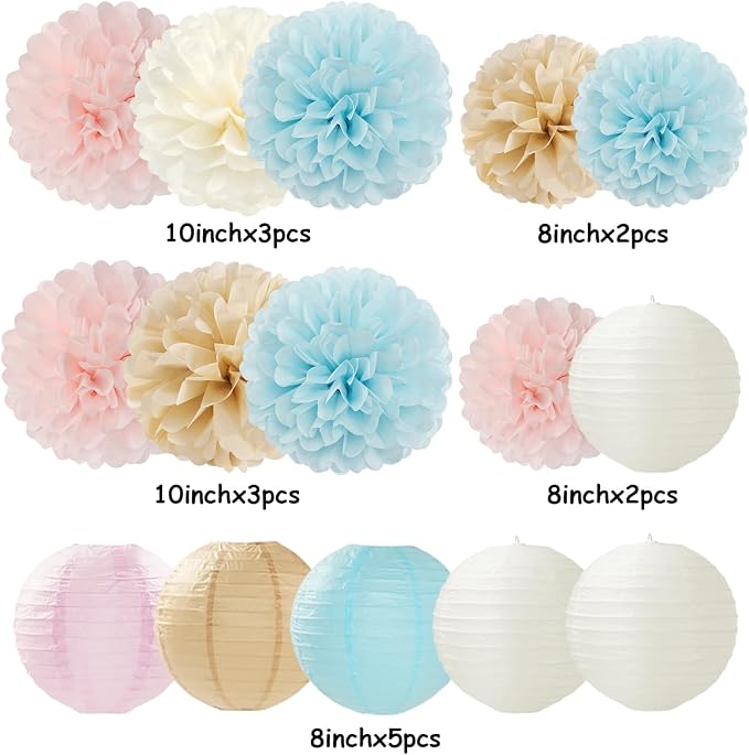 Light-Blue Pink Champagne Gender-Reveal Party-Decorations - Image 6