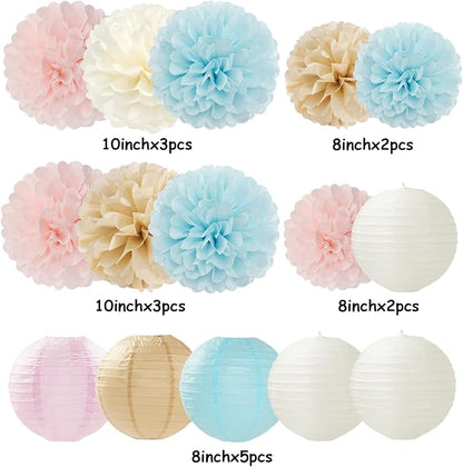 Light-Blue Pink Champagne Gender-Reveal Party-Decorations - Image 6
