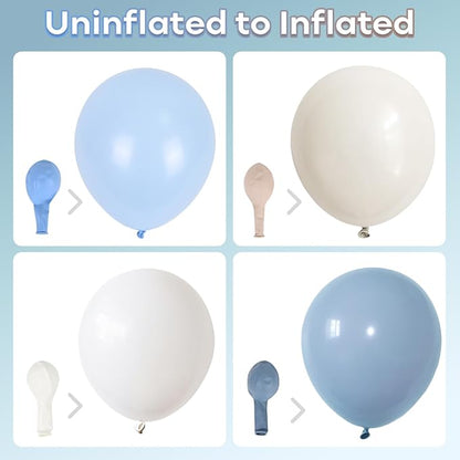 Dusty Blue Balloons Garland Arch Kit, Haze Blue Sand White Balloon Arch Kit - Image 8