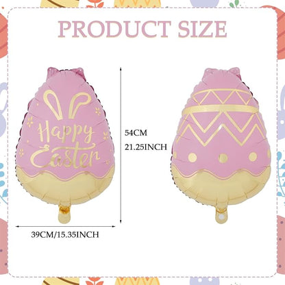 2Pcs 21 Inch Easter Eggs Balloons - Image 2