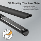 Nicebay 1” Titanium Flat Iron, Fast Heating Hair Straightener & Curler,with 5 Temp Settings, Negative Ion Technology,Travel-Friendly, Smooth Salon Design