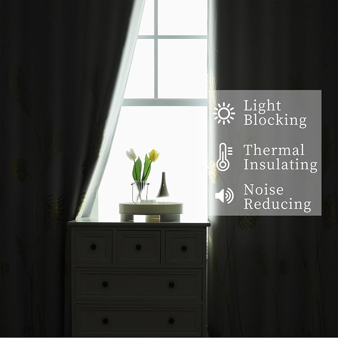 Greyish White Room Darkening Curtains 102 Inches Long - Image 6