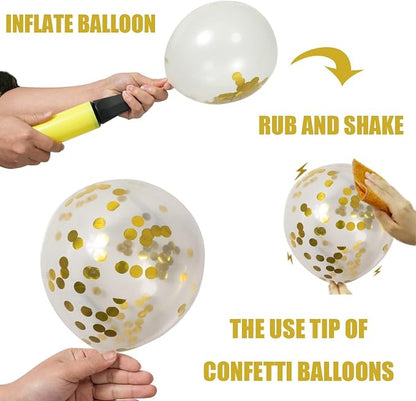 62pcs Gold Navy Blue Balloons Kit - Image 4
