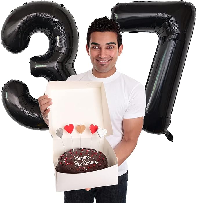 Xihuimay Number 37 Balloons 40 inch Digital Balloon Alphabet Birthday Digit - Image 3