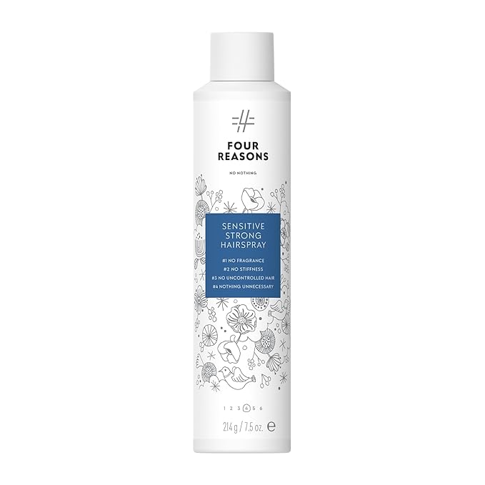 No nothing Very Sensitive Strong Hairspray - Fragrance Free Strong Styling and Finishing Spray, Hypoallergenic, Unscented Hair Spray 7.5 Ounce