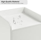 BarberPub Salon Spa Storage Cabinet, Barber Hair Stylist Station with 1 Drawer and 1 Cabinet, Beauty Salon Organizers 40” Tall DC2022 (White&Beige)