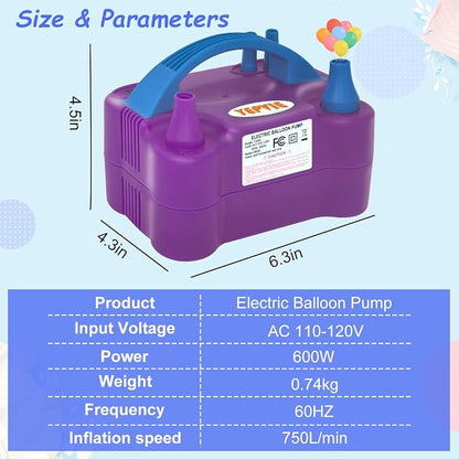 Electric Balloon Pump, Portable 2 Modes Balloon Blower Machine - Image 3