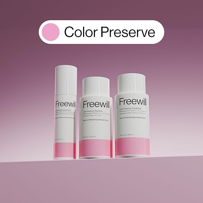 Freewill Color Preserve Conditioner, Rich, Moisturizing and Nourishing Conditioner for Color-Treated Hair, Fights Color Fade to Help Maintain Color Vibrancy, 8.5 oz