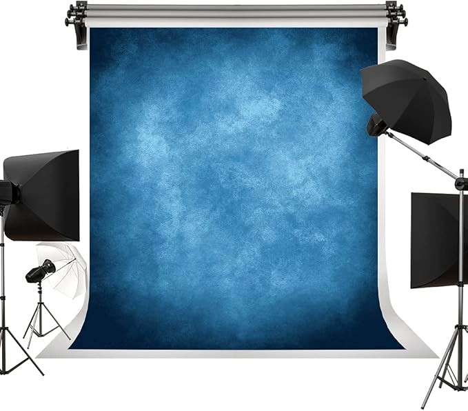 Kate 5x7ft Dark Blue Abstract Backdrops Blue Portrait Professional Backgrounds by KateBackdropforPhotography