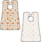 Waterproof Beard Trimming Bib, Non-Stick Hair Catcher for Men Shaving, Grooming Apron for Husband Dad, Fall Leaves Floral Flowers Foxes Shave Bib