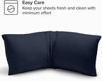 Bare Home Microfiber Body Pillow Cover - Ultra Soft - Cooling Pillowcase - Double Brushed - Pillowcase with Zipper Closure - Easy Care (20''x54'' Body Pillow Cover, Midnight Blue)