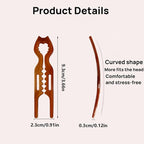French Hair Pins, an Elegant 3Pc Set Of Women Prestige Hair Pin, Featuring Cat-Shaped Hairpins With a Curved Shape That Conforms to the Head and is Suitable for Thick Hair