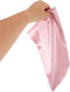 TOYANDONA 2pcs High-Density Faux Silk Pillowcase with Hidden Zipper Soft Smooth Travel and Home Pillow Cover for Hair Protection and Skin Care Lightweight Pink