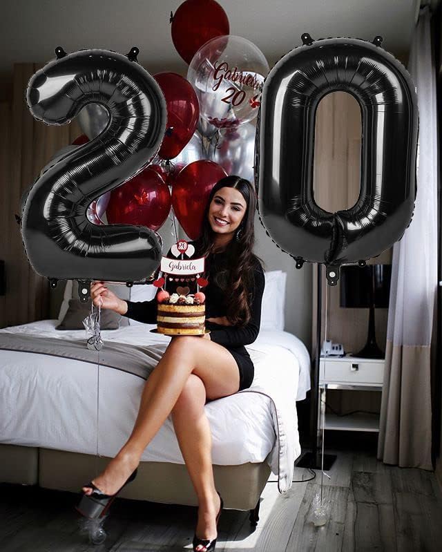 Black 2026 Number Balloons, 26 Balloon Number 40 Inch - Image 4