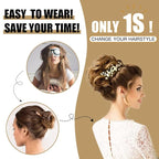 HMD Tousled Updo Messy Bun Hairpiece Hair Extension Ponytail with Elastic Rubber Band Updo Ponytail Hairpiece Synthetic Hair Extensions Scrunchies Ponytail Hairpieces for Women