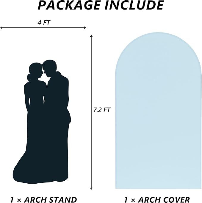 Neatsure Arch Backdrop Stand and Cover Set, 7.2FT Metal Photo Balloon Arch - Image 2