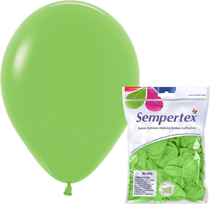 Sempertex Deluxe Key Lime Balloons, 11 Inch, vibrant color, by Sempertex