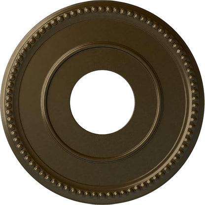 12 1/2"OD x 3 7/8"ID x 3/4"P Bradford Ceiling Medallion, Hand-Painted Brass by EkenaMillwork