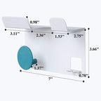 Hair Dryer Stand Holder Wall Mounted, New Upgrade Punching Or Nails-Free Glue Two Ways Blow Dryer Holder Rack Organizer for Dyson Supersonic Hair Dryer(White+Blue)