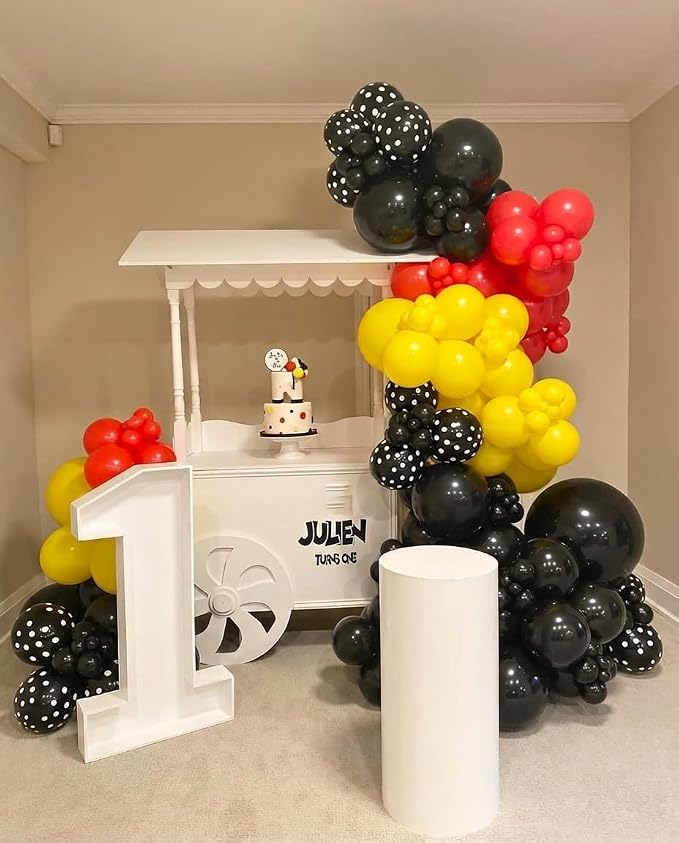 166Pcs Red Yellow Black Balloon Garland Arch Kit - Image 5