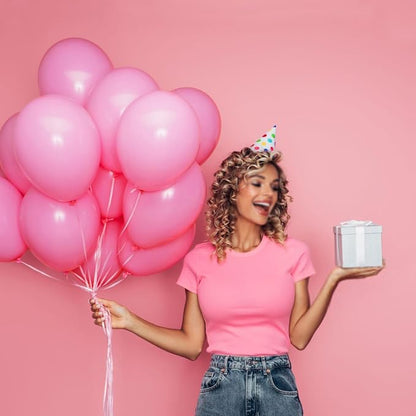 Pink Balloons 100 pcs 12 Inch Matte Pink Balloon - Image 5