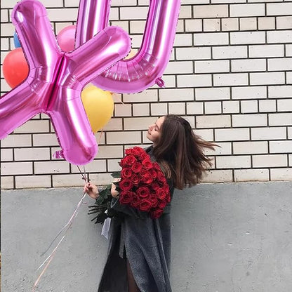 TONIFUL 40 Inch Large Rose Red Letter X Balloon - Image 4