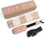 INFRA Ionic Ceramic Plates Flat Iron - 2 inch Infrared Quick Heat Up Hair Straightener - Best for All Hair Types - Professional 2 in 1 Straightener for Straight, Wavy, and Curly Hairs - Velvet