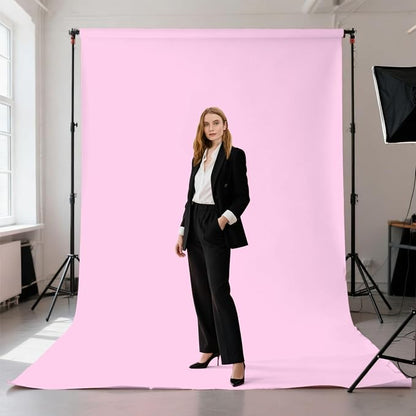 Pink Photography Backdrop for Photoshoot, Fabric 5x7ft | Polyester Studio Photo - Image 2
