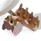 Deer Hair Clips for Women Christmas Reindeer Hair Claw Clips Cute Strong Hold Brown Fawn Hair Jaw Clip Non-slip Animal Hair Barrettes Christmas Holiday Hair Accessories for Thick Thin Hair Decoration