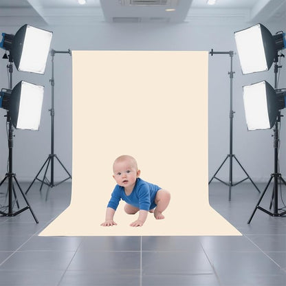 Cream Photography Backdrop for Photoshoot, Fabric 3x5ft | Versatile Studio - Image 2
