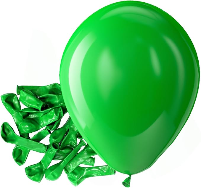 Bezente Green Balloons Latex Matte Party Balloons 150 Pack 5 inch Small | Light by Bezente
