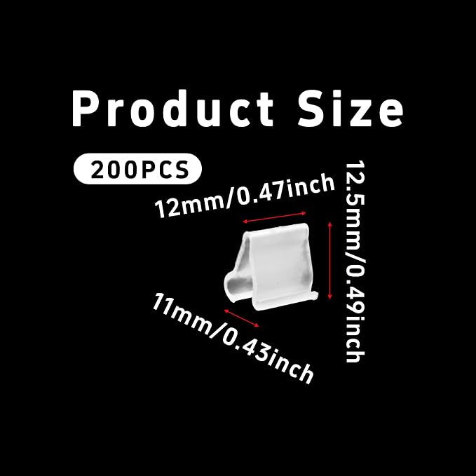 200PCS V-Shaped Transparent Plastic Balloon Clips - Image 2