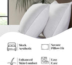 Luxury Bamboo Market | King Envelope Pillowcase Set | 100% Viscose Made from Bamboo | Organically Grown | Ultra Soft | Cooling | 2pcs [Classic White]