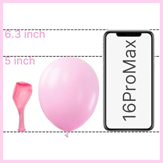 PartyWoo Baby Pink Balloons 50pcs Pastel Pale Light Pink Color | - Image 2