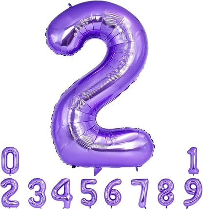 TONIFUL 40 Inch Purple Large Numbers Balloon 0-9 Birthday Party Decor, Foil by TONIFUL