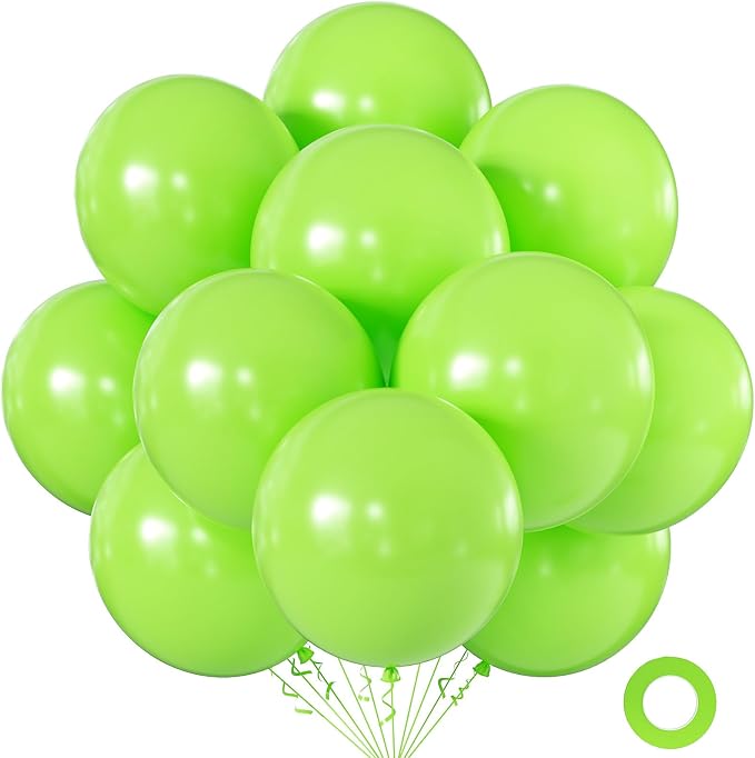 18 Inch Lime Green Balloons, Baby Shower, Birthday Party and Event Decoration by KALOR