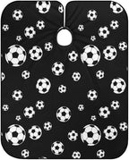 Large Long Hair Cut Cape, Hairdressing Haircut Apron Soccer Balls Football Hair Cutting Cloak for Hairdressers
