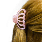 Fashion Tortoise Hair Clips for Women Resin Medium Hair Claw Clip for Fine Hair Non Slip Grip Hair Jaw Clips 2PCS in Set (Plain Tortoise Shell Hair Clips)