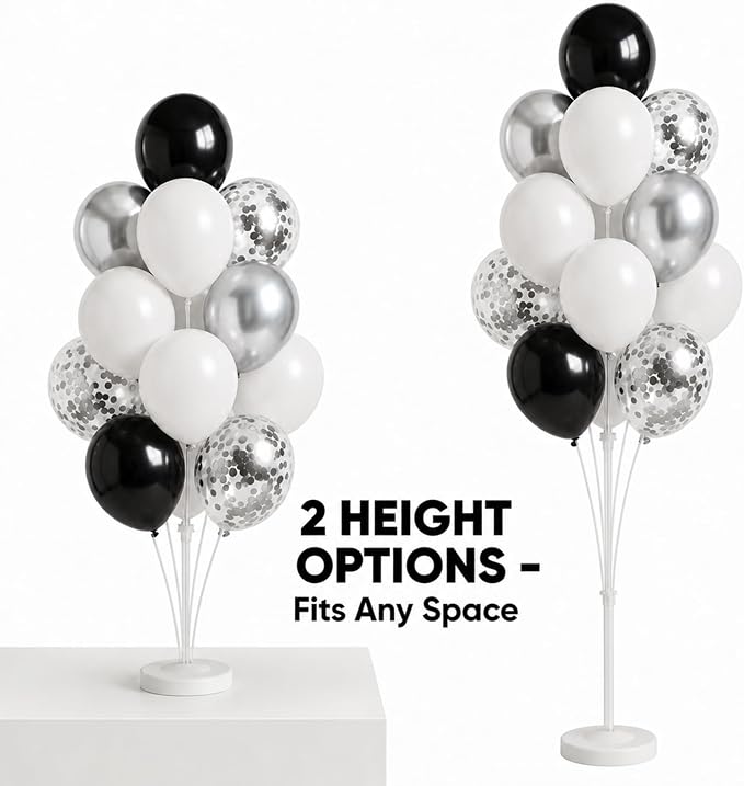 Balloon Column Stand Kit, 2 Sets of Assorted Rainbow Balloon Tower Pillar - Image 4