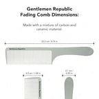 Gentlemen Republic Genuine Grooming Hair Comb for Fades and Men's Haircuts - Set of 3pcs, Soft Round Tips, Strong Teeth with Strong Body - Ideal for Barbers, at-home Grooming and Styling