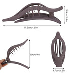 12 Pack French Flat Hair Clips for Women Matte No Crease Flat Claw Clips Curly Hair Clips Strong Hold No-Slip Claw Barrettes for Thick Thin Hair