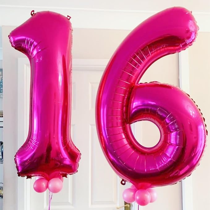 6 Balloon Number Hot Pink 6 Birthday Balloon 40 inch Foil Mylar Large 6 Balloon - Image 5