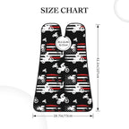 Beard Bib Apron for Men Shaving, Waterproof Non-Stick Hair Catcher with Suction Cups, Grooming Essential for Dad Husband, Motorcycle Dirt Bike Thin Red Line American Flag Black Shave Bib