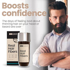 HAIR ILLUSION - 100% Natural Human Hair Fibers *Not Synthetic* For Men & Women, Premium Hair Building Formulation, Large 38g Bottle (brown)