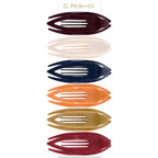 RC ROCHE 6 Pcs Flat Hair Clips Big Claw for Thick Hair French Duckbill Women No Slip Side Slide Curved Alligator Concord Strong Grip Hold Volume Lay Down Clamp, Small Classic Multicolor