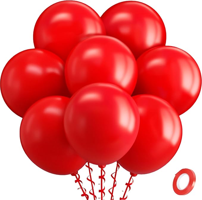 Patimate Red Balloons 30 Pack 18 Inch Matte Red Latex Party Balloons | Birthday by PatimateDirect