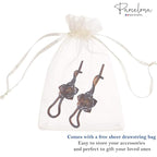 Parcelona French Rose Flower Twist N Clip Set of 2 Cellulose Acetate Shell Hair Clip Barrette 10.5 cm